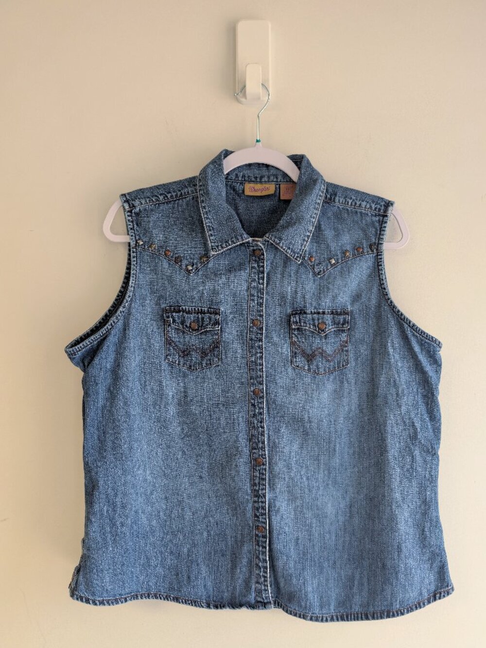 Wrangler Studded Y2K Denim Vest